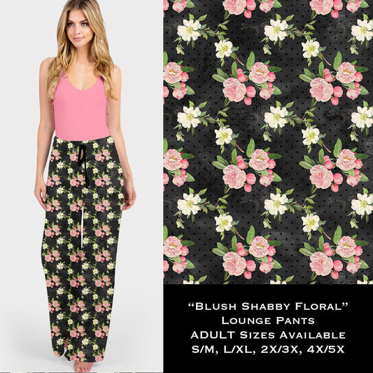Blush Shabby Floral - Lounge Pants - Like A Duchess