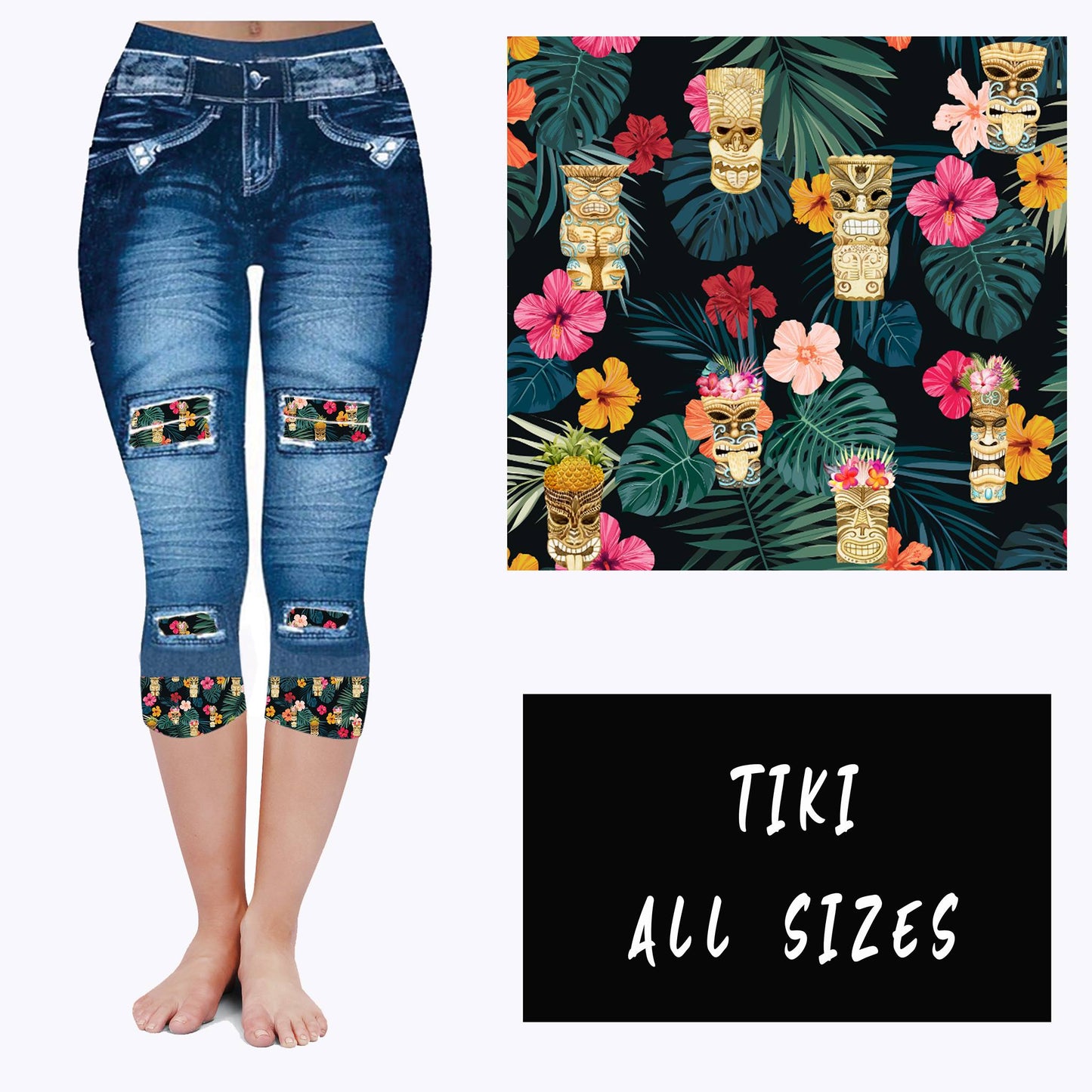 LEGGING JEAN RUN-TIKI (ACTIVE BACK POCKETS) - Like A Duchess
