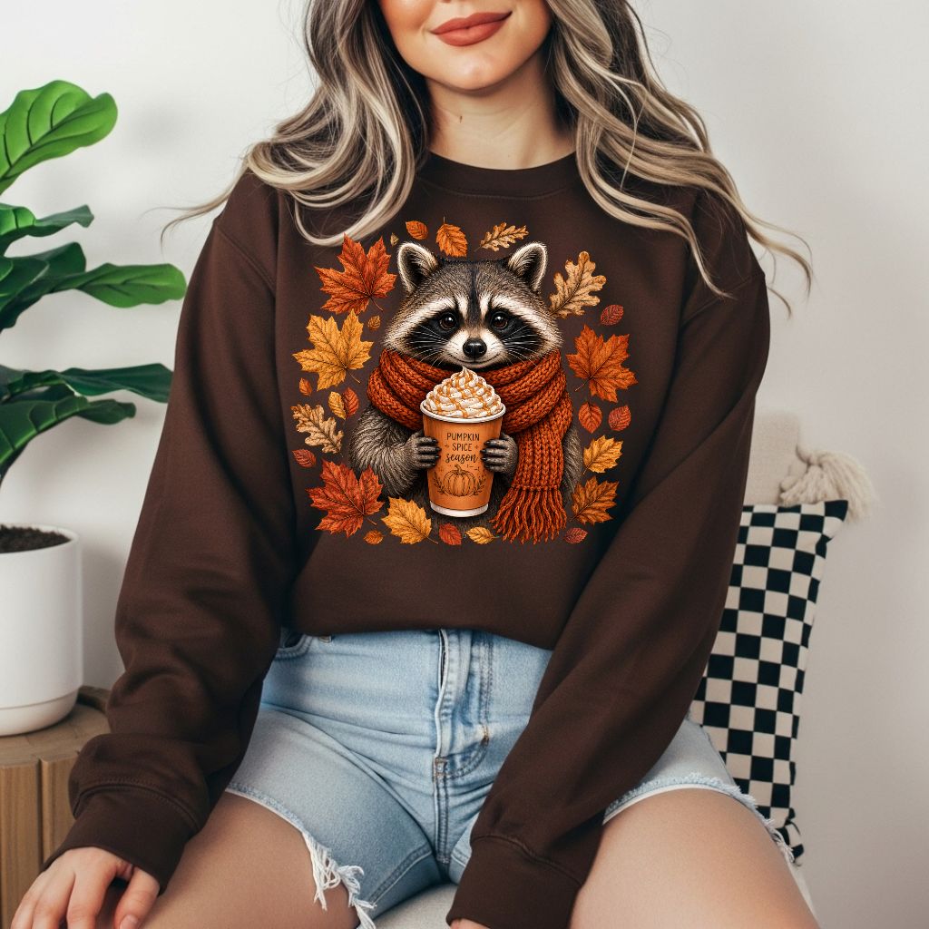 Fall Raccoon Sweatshirt - Like A Duchess