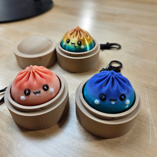 5 PACK MYSTERY FIDGET CLICKER DUMPLING KEYCHAINS- 3D PRINTED - Like A Duchess