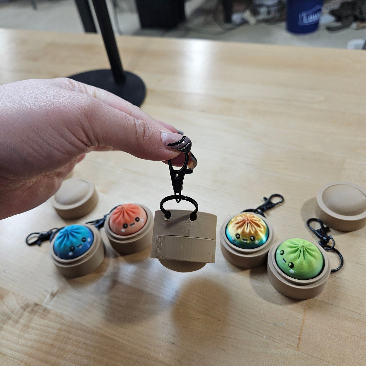 5 PACK MYSTERY FIDGET CLICKER DUMPLING KEYCHAINS- 3D PRINTED - Like A Duchess
