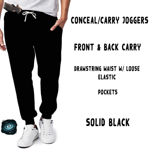 CONCEAL CARRY RUN- BLACK LEGGINGS/CAPRI/JOGGERS - Like A Duchess