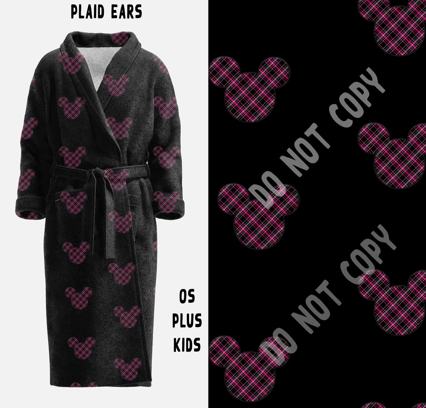 HOUSE ROBES- PLAID EARS - KIDS S (SIZE 6-8) - Like A Duchess