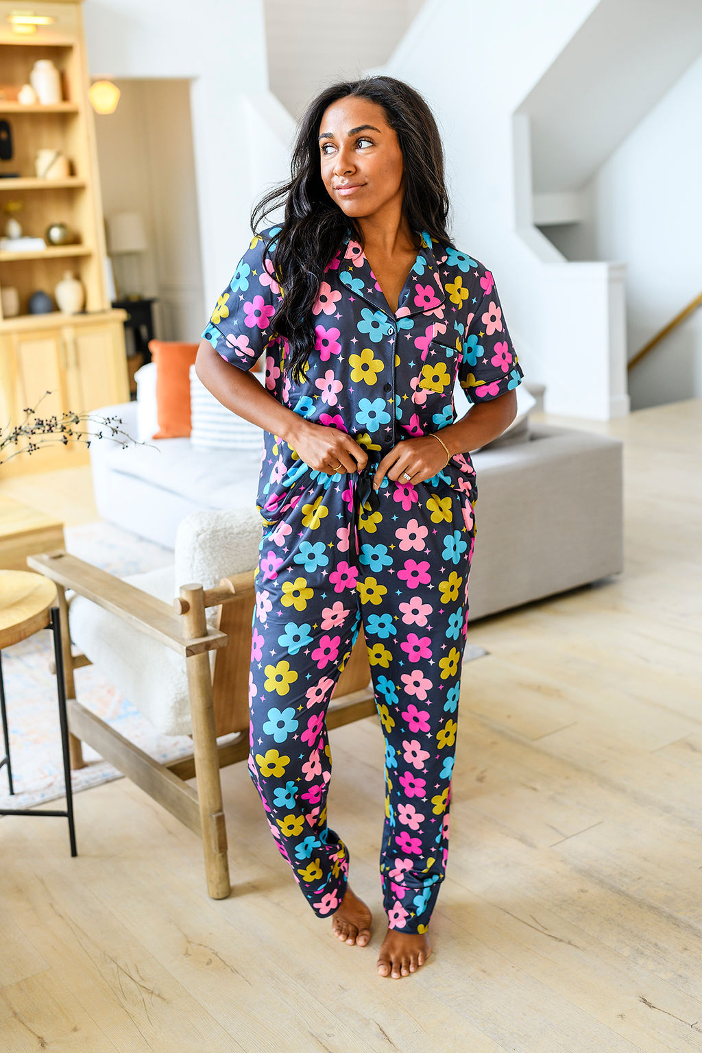 BOHO COW BUTTON UP PJ SET - Like A Duchess
