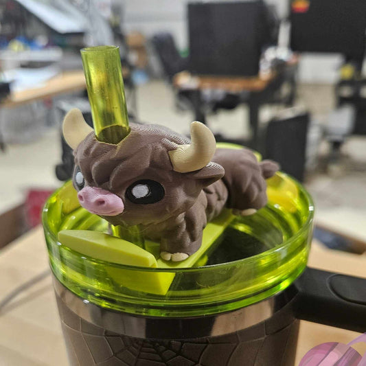 HIGHLAND COW-3D PRINTED STRAW BUDDY - Like A Duchess