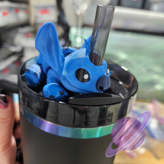 BLUE ALIEN-3D PRINTED STRAW BUDDY - Like A Duchess