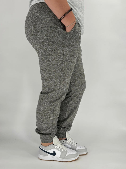 Grey Heathered Fleece Joggers - Like A Duchess