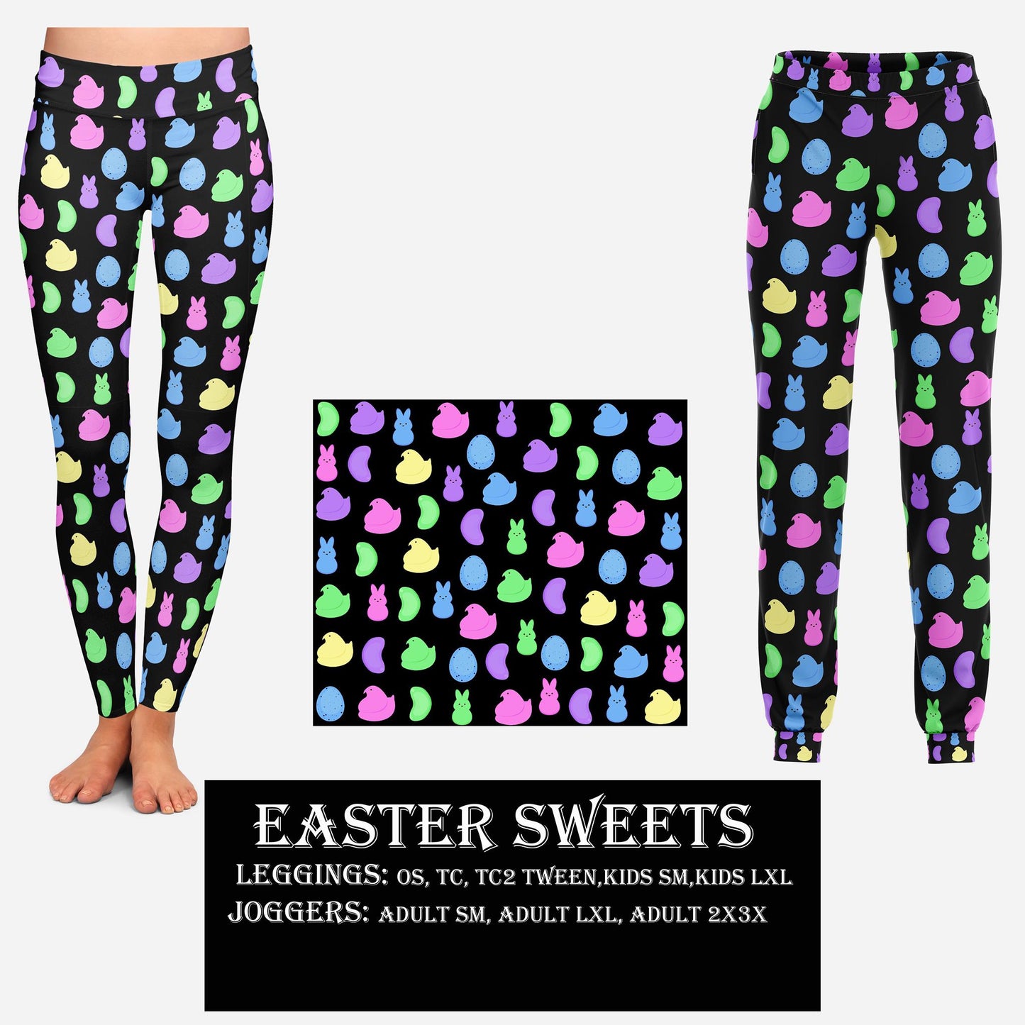 EASTER RUN- EASTER SWEETS LEGGINGS AND JOGGERS - Like A Duchess