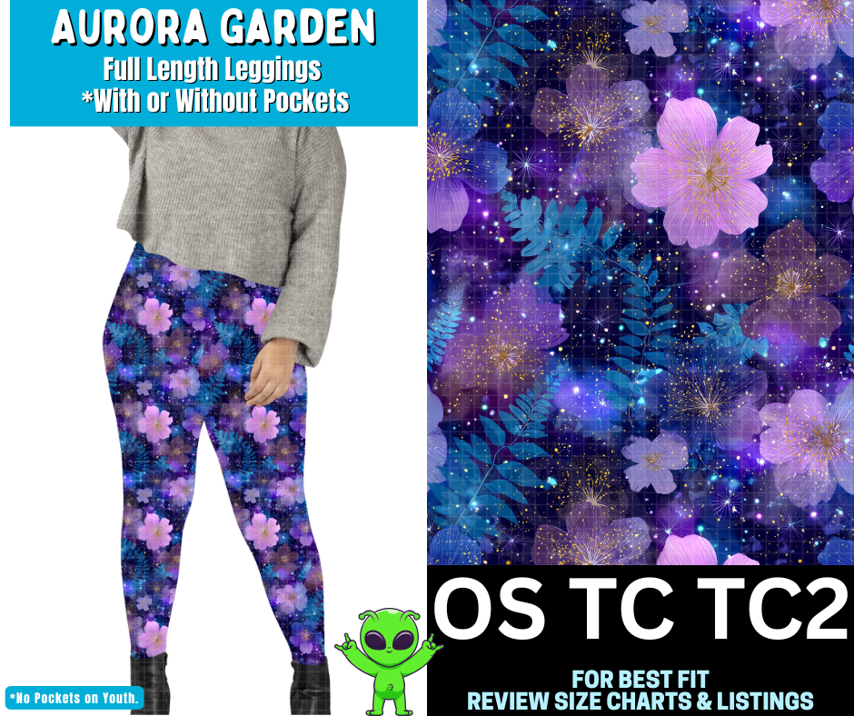 Aurora Garden Full Length Leggings w/ Pockets - Like A Duchess