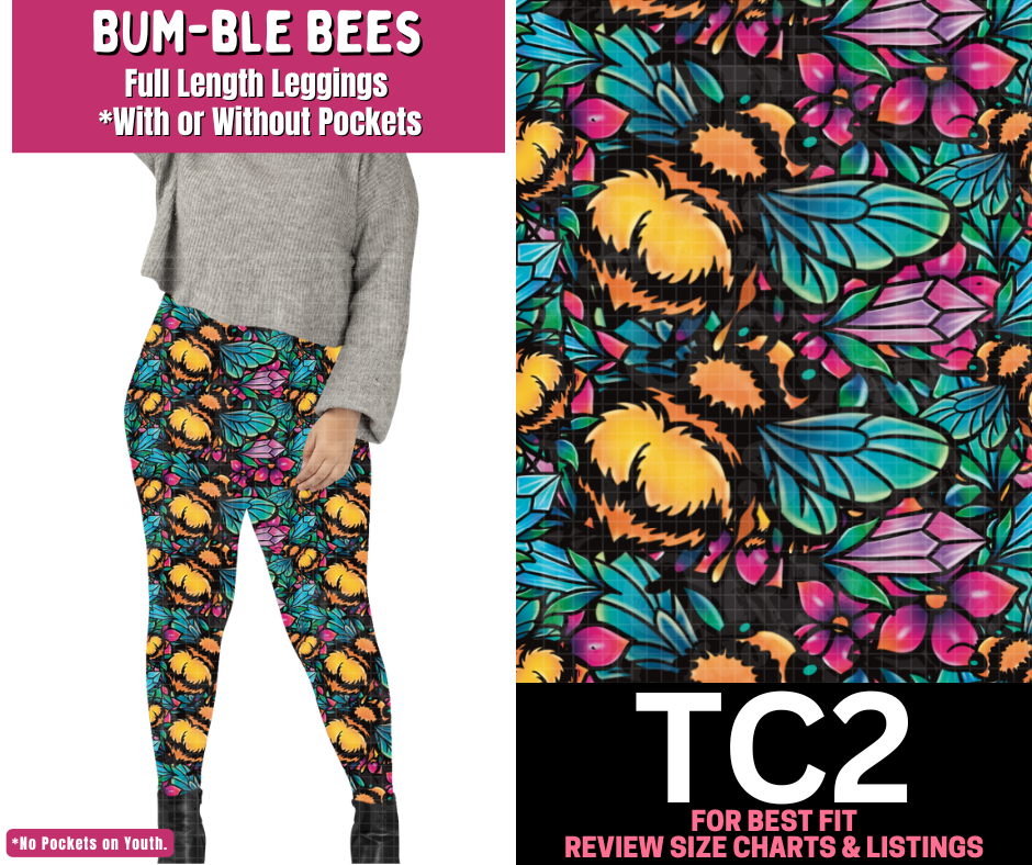 Bum-ble Bees Full Length Leggings w/ Pockets - Like A Duchess