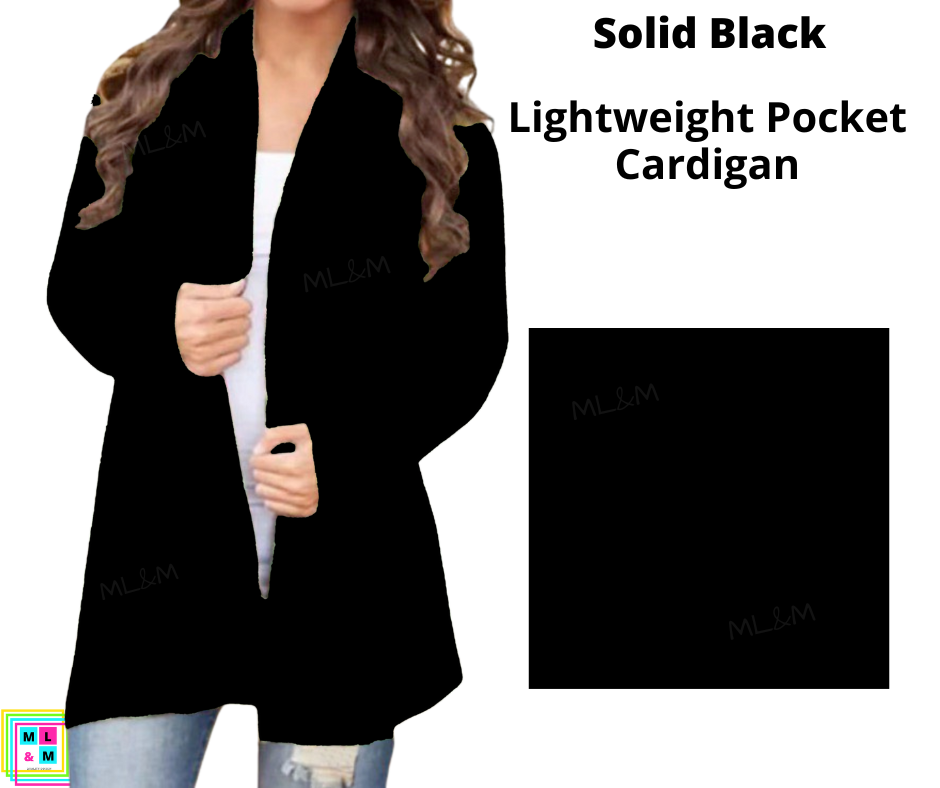 Solid Black Pocket Cardigan - Like A Duchess