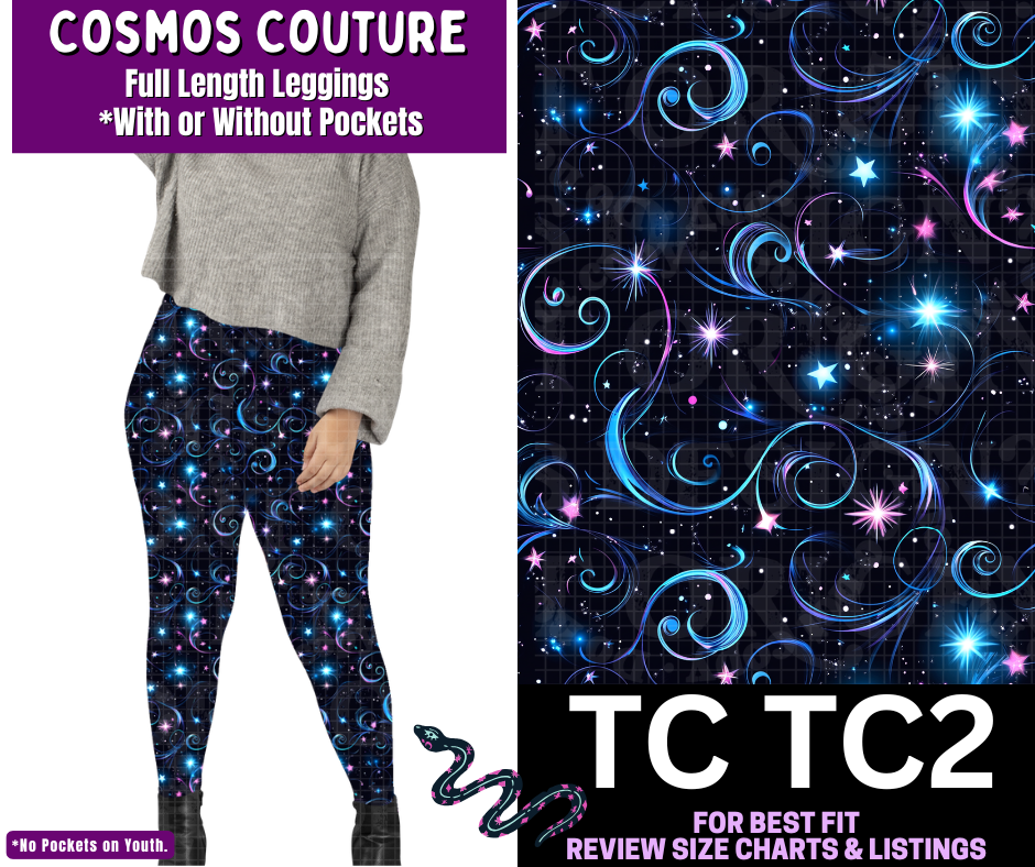 Cosmos Couture Full Length Leggings w/ Pockets - Like A Duchess