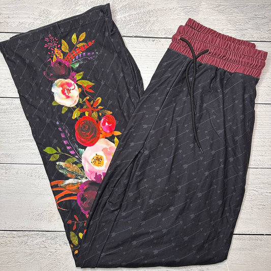 Black Arrow Floral Lounge Pants - Like A Duchess