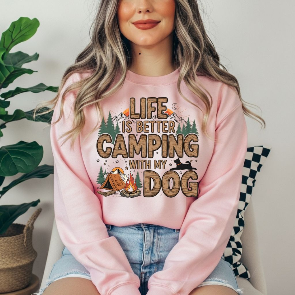 Camping With My Dog Sweatshirt - Like A Duchess