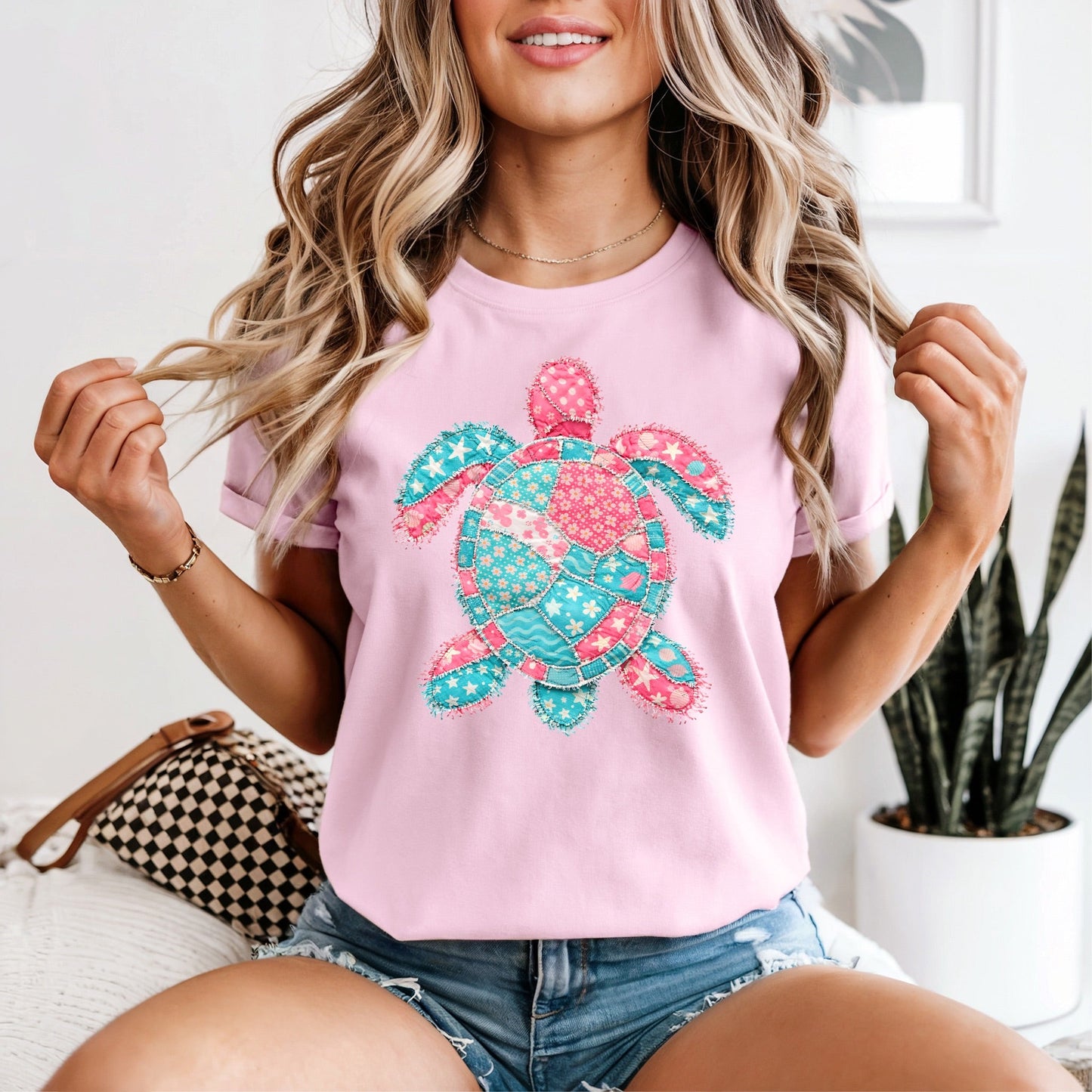 Patchwork Sea Turtle Tshirt - Like A Duchess