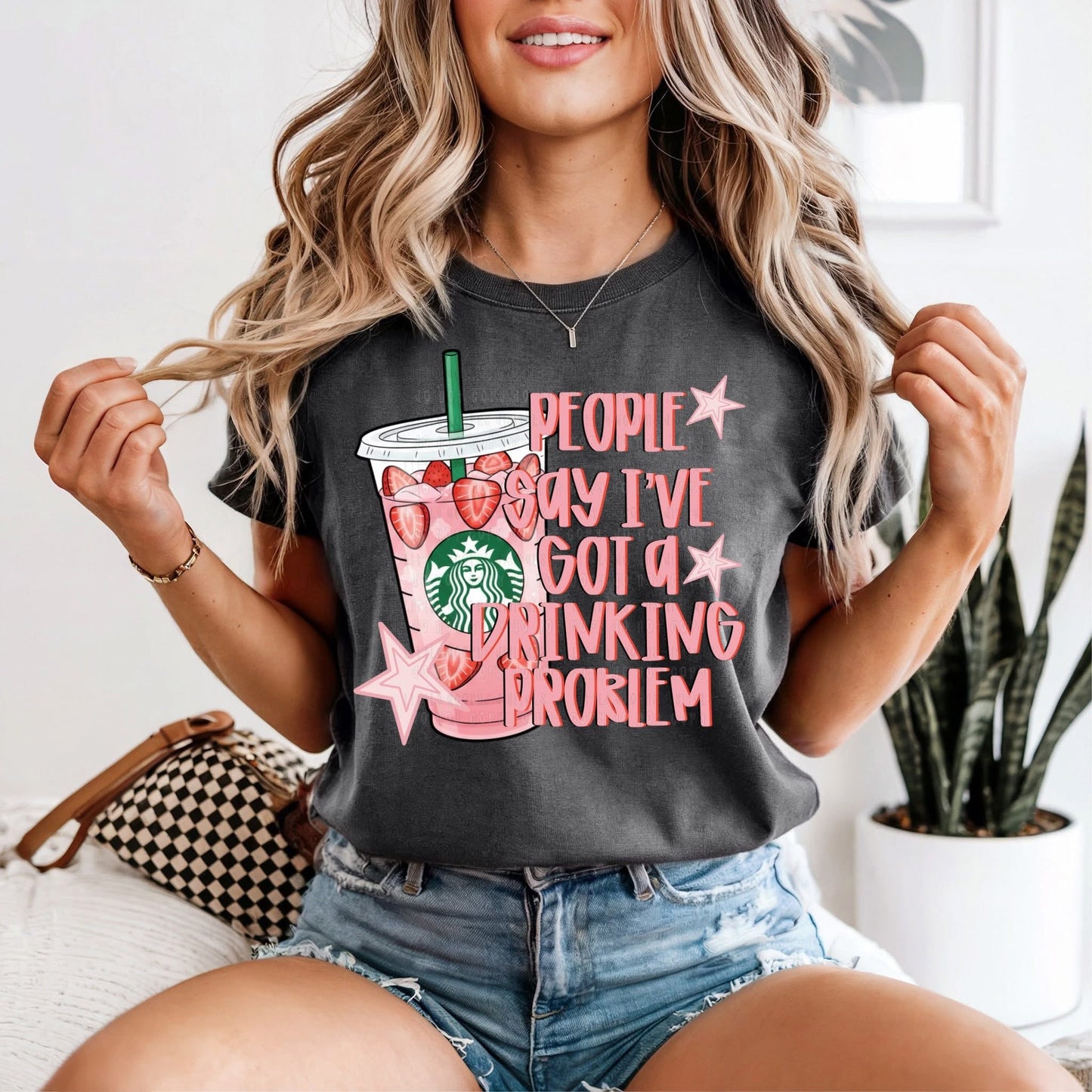 Drinkin Problem Pink Drink Tshirt - Like A Duchess