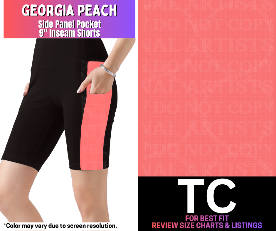 Georgia Peach Side Panel Pocket Jamaica Shorts - Like A Duchess