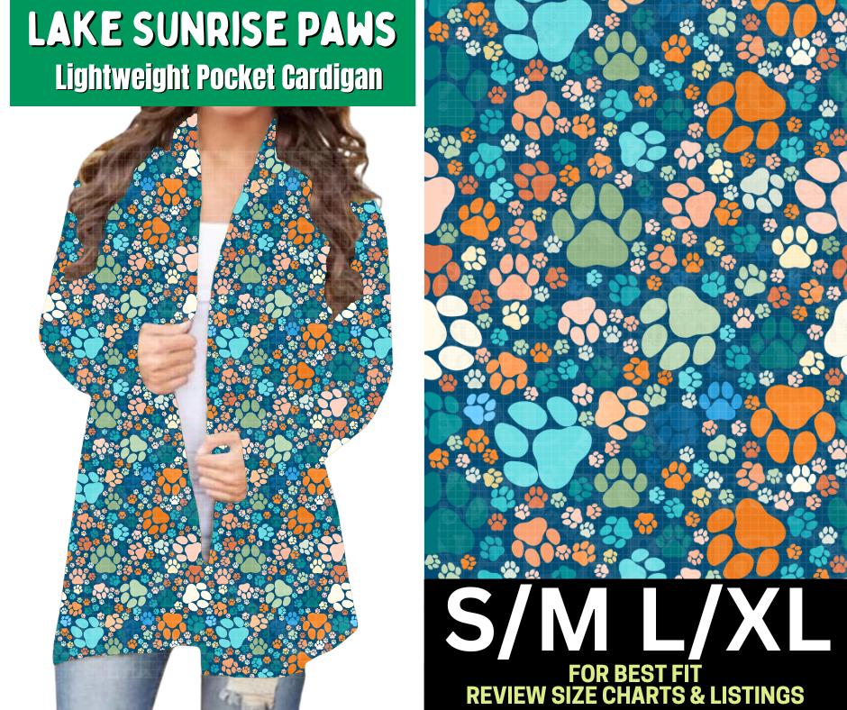 Lake Sunrise Paws Pocket Cardigan - Like A Duchess