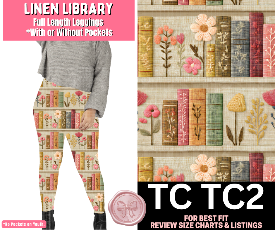 Linen Library Full Length Leggings w/ Pockets - Like A Duchess