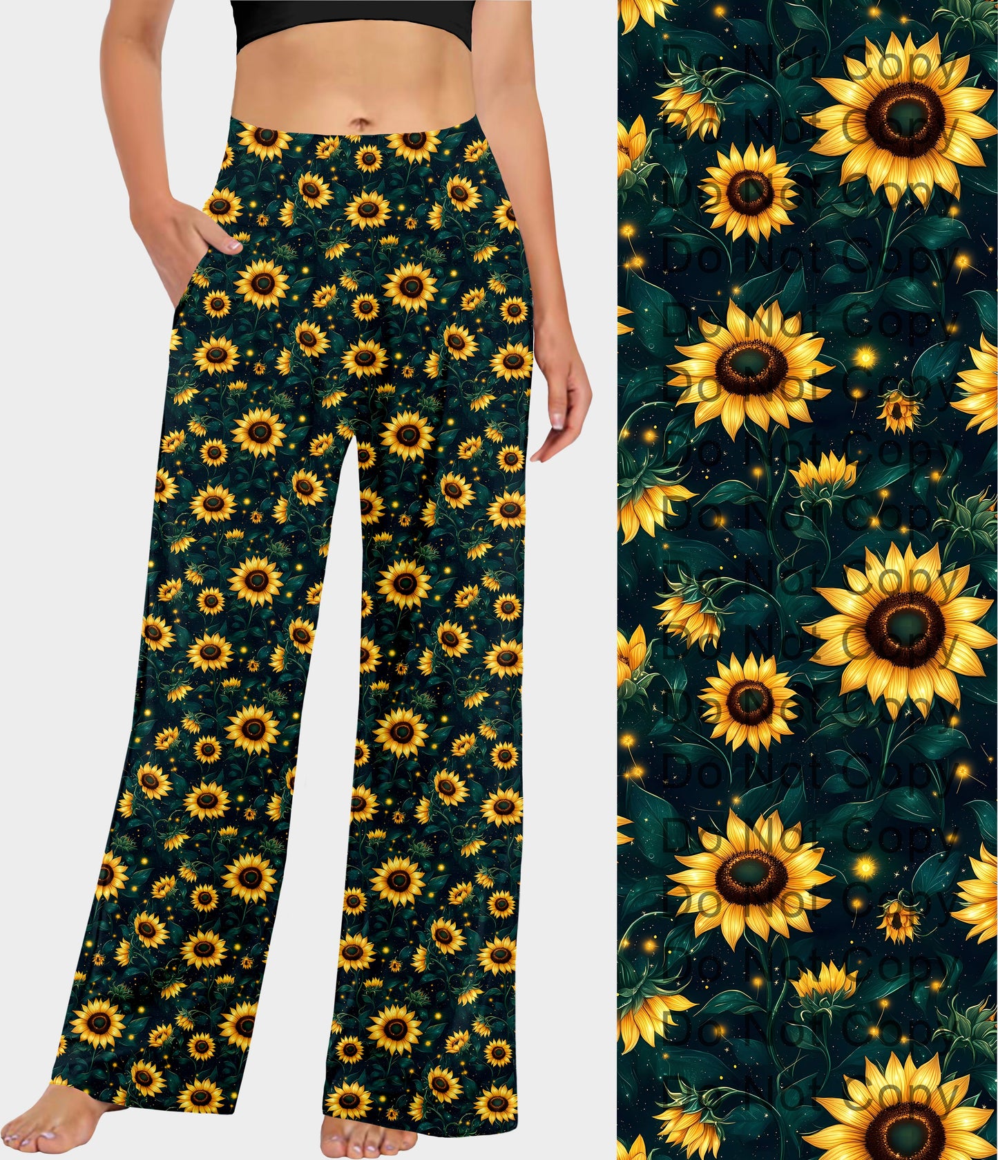 RTS - Midnight Sunflower Lounge Pants - Like A Duchess