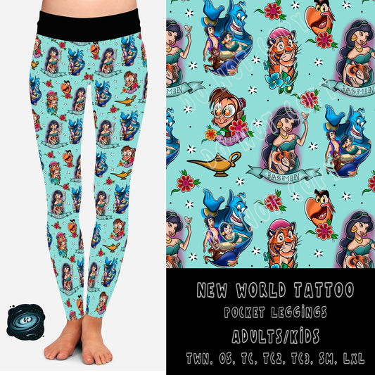 TATTOO RUN- NEW WORLD- POCKET LEGGING/JOGGER - Like A Duchess