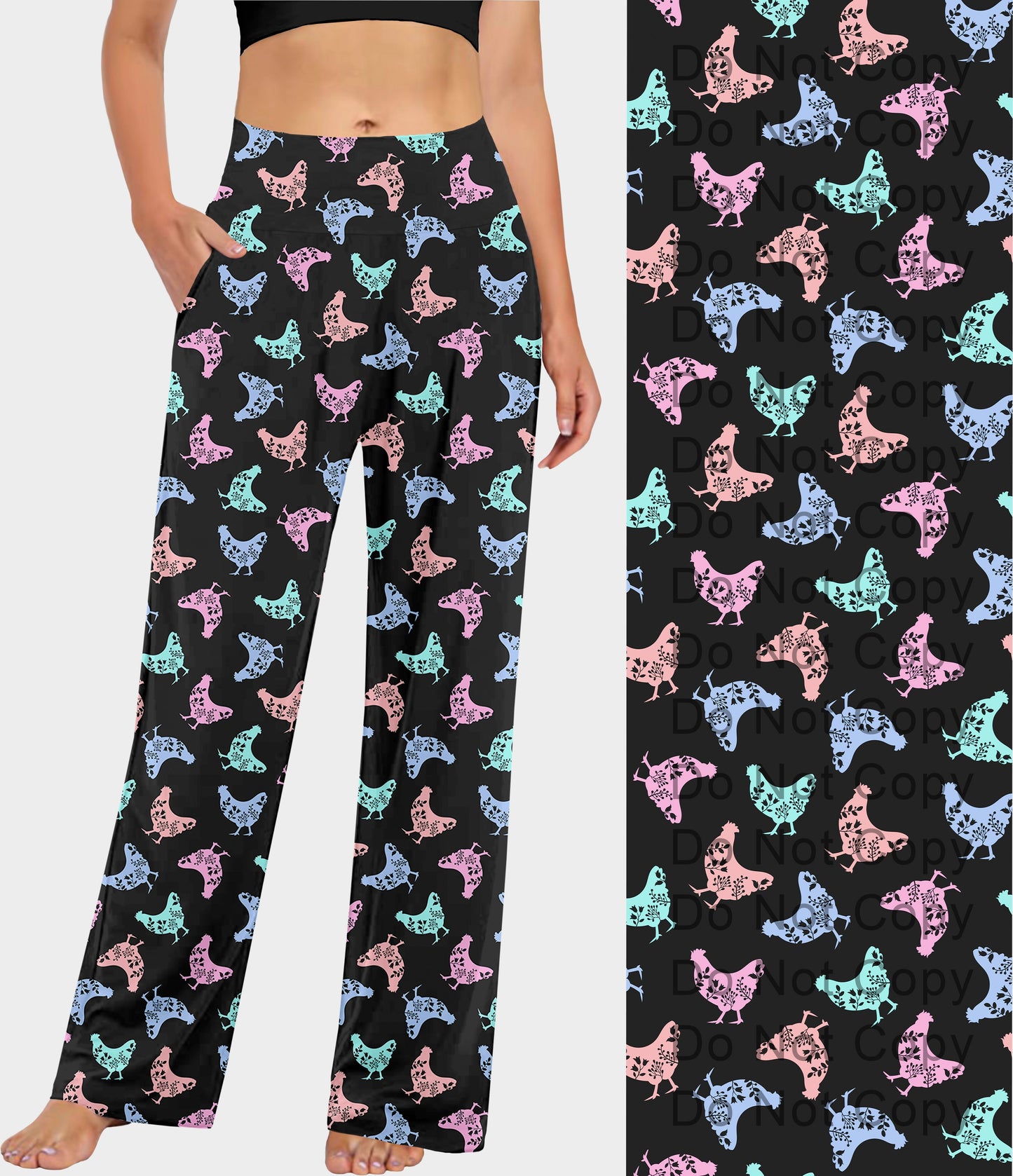 RTS - Pattern Chickens Lounge Pants - Like A Duchess