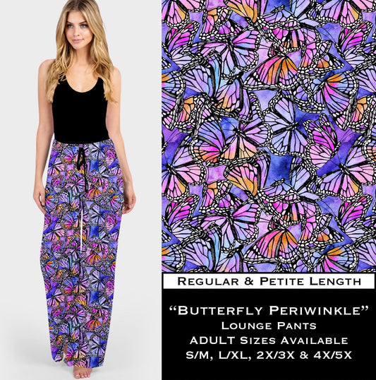Butterfly Periwinkle Lounge Pants - Like A Duchess