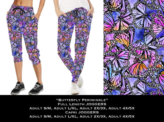 Butterfly Periwinkle - Capri Joggers - Like A Duchess
