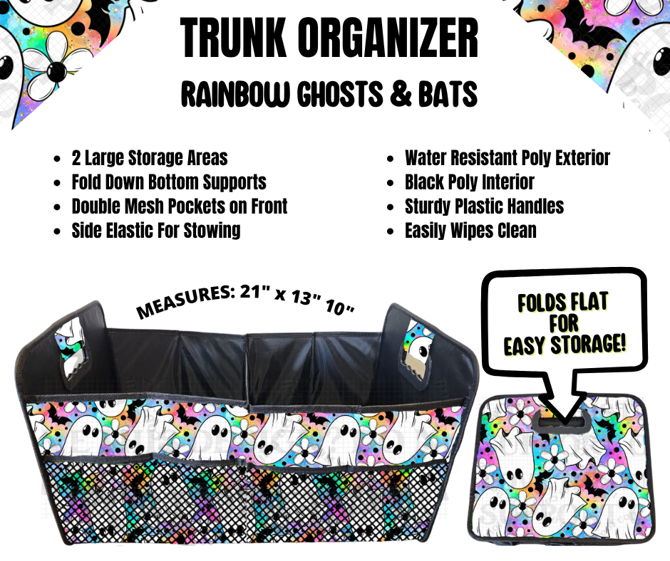 Rainbow Ghosts & Bats Trunk Organizer - Like A Duchess
