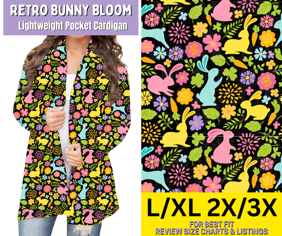 Retro Bunny Bloom Pocket Cardigan - Like A Duchess