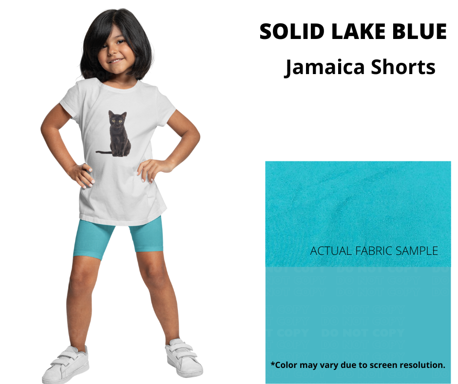 Solid Lake Blue Youth Jamaica Shorts - Like A Duchess