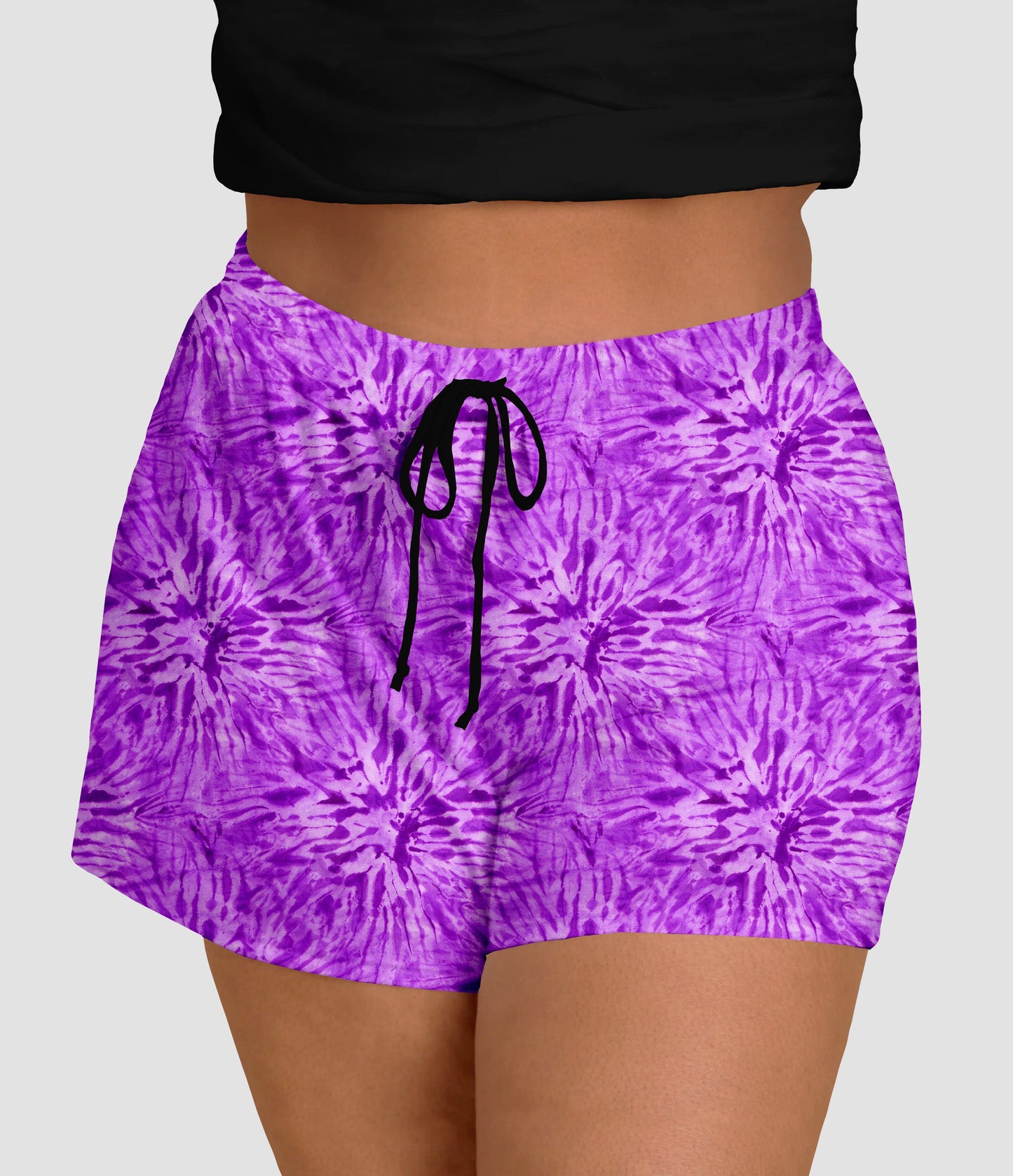 RTS - Violet Tie Dye Jogger Shorts with Pockets - Like A Duchess