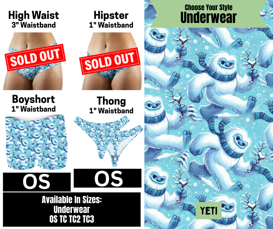 Yeti Boyshort & Thong Underwear - Like A Duchess