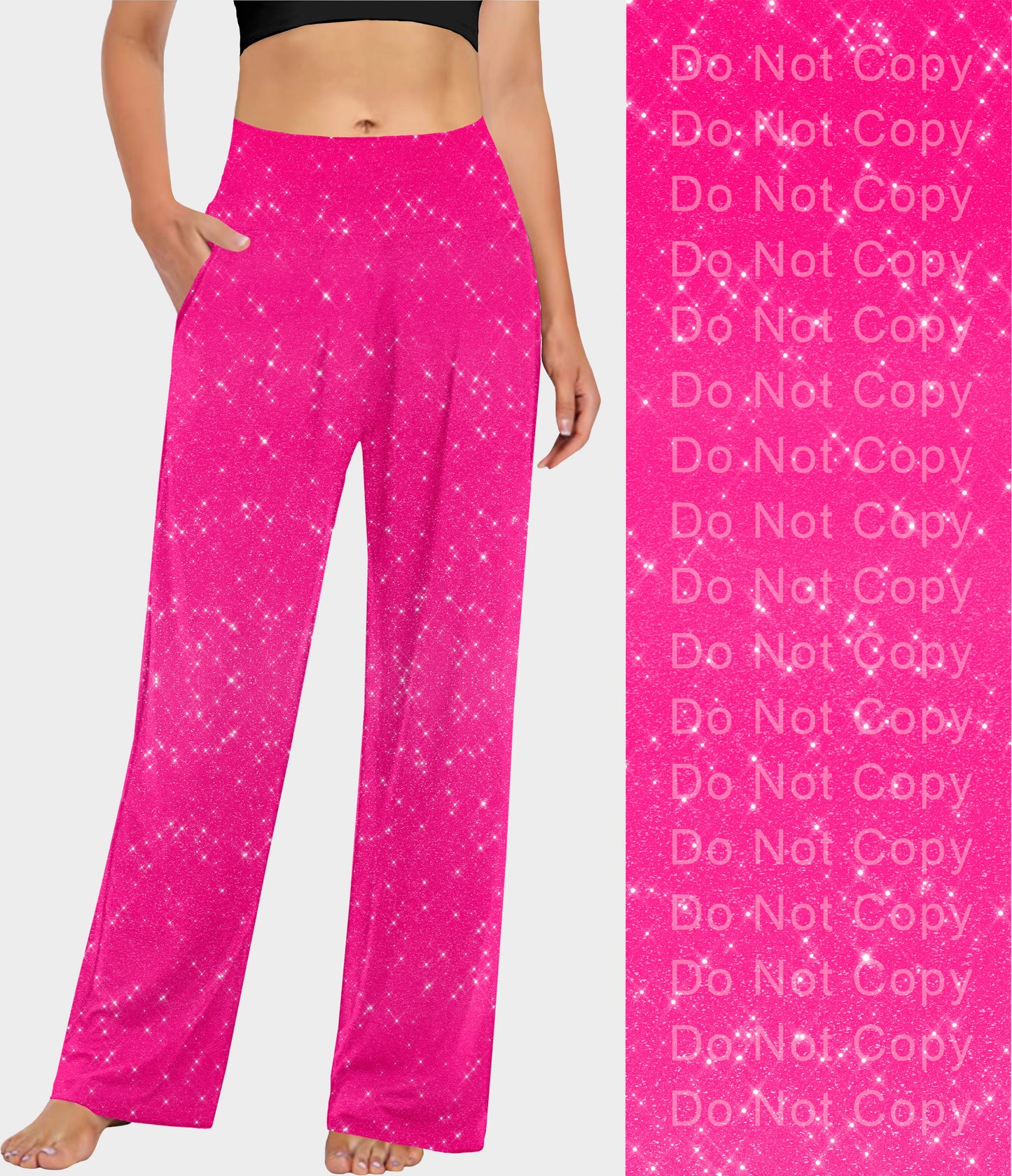 RTS - Neon Pink Sparkle Lounge Pants - Like A Duchess