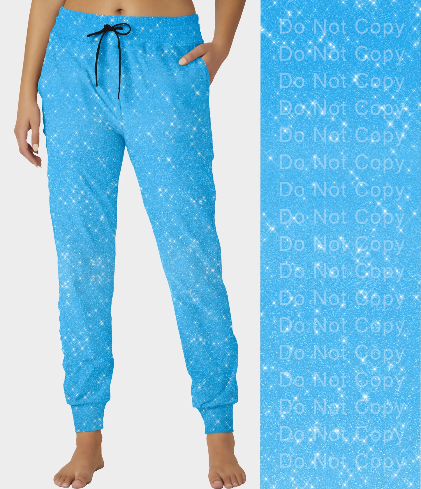RTS - Pretty Blue Sparkle Joggers - Like A Duchess