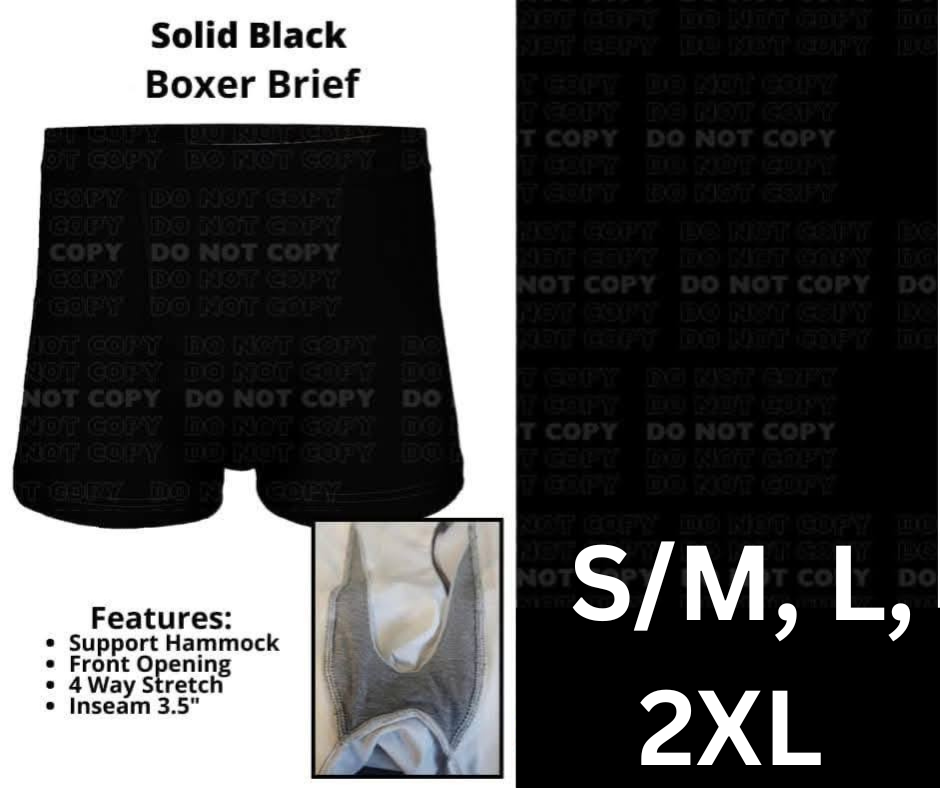 Solid Black Boxer Briefs - Like A Duchess