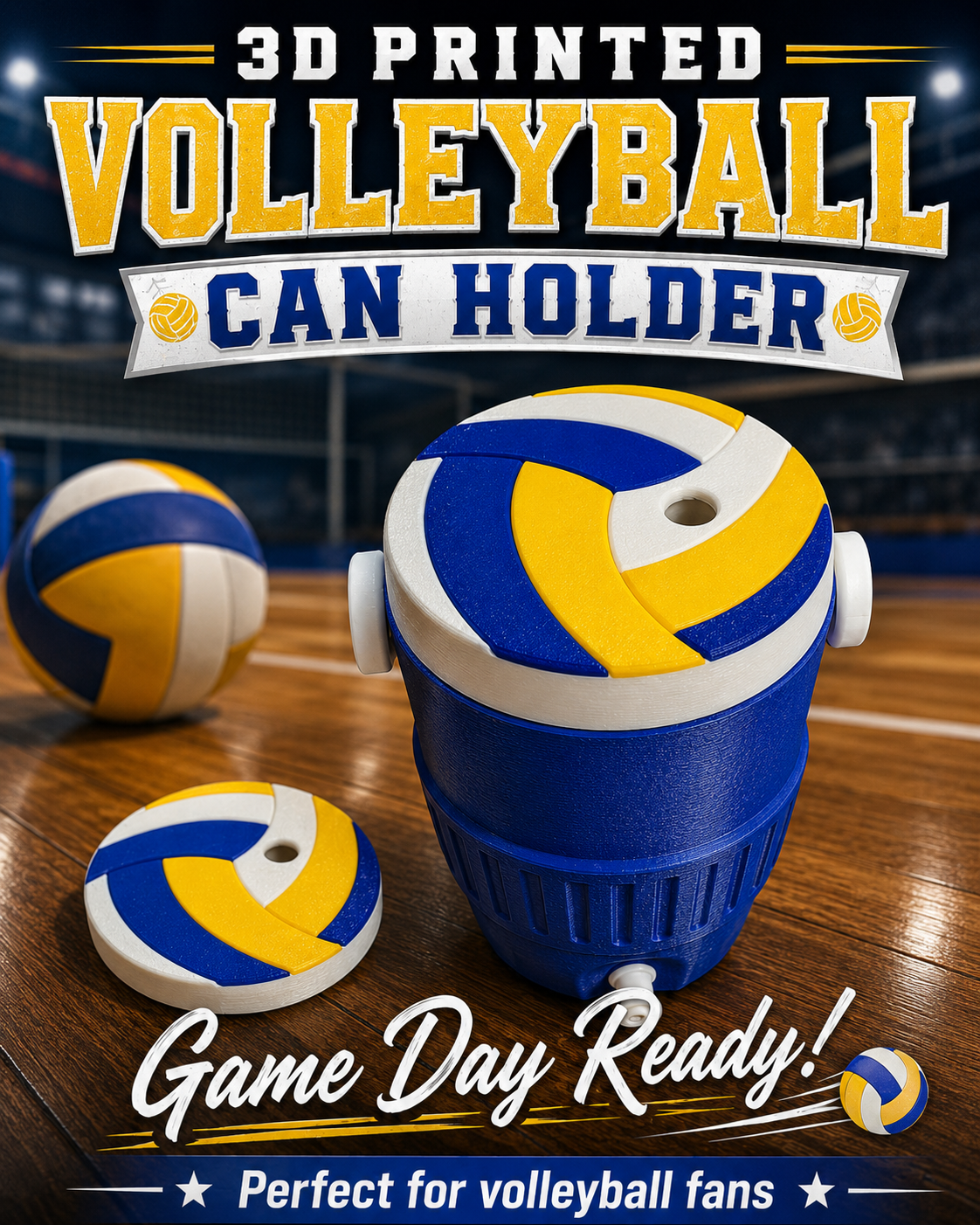 SPORTS THEMED-3D PRINTED CUSTOM 12 OUNCE CAN HOLDERS - Like A Duchess