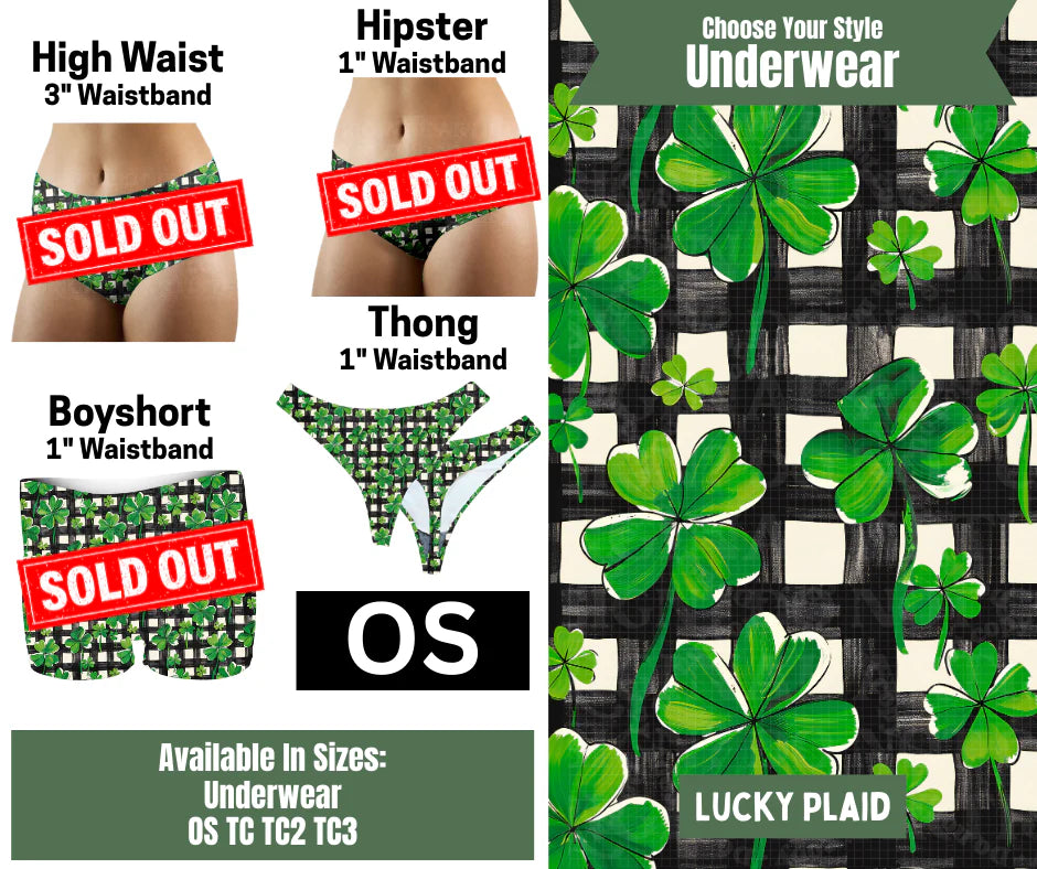 Lucky Plaid Thong Underwear - Like A Duchess