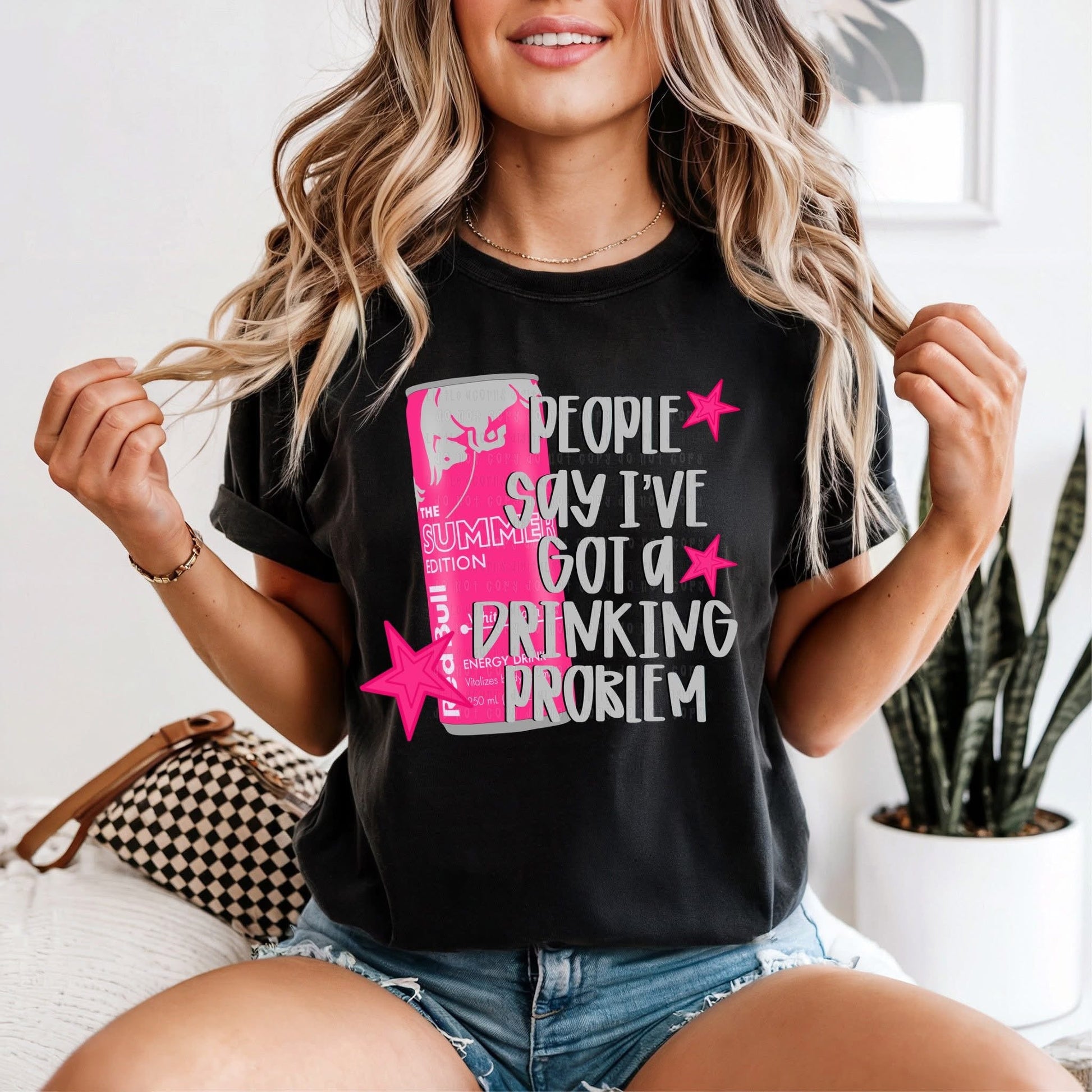 Drinkin Problem Pink Bull Tshirt - Like A Duchess