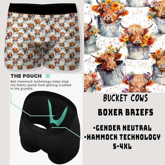 CAMI/UNDERWEAR RUN- BUCKET COWS-BOXER BRIEF - Like A Duchess