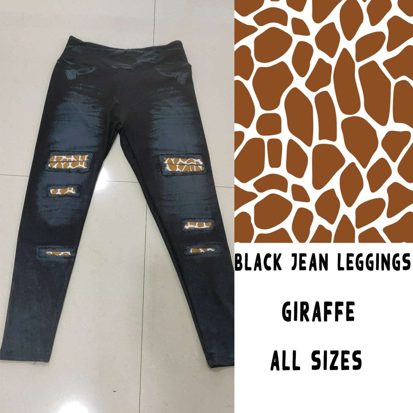 LEGGING JEAN RUN-GIRAFFE (ACTIVE BACK POCKETS) - Like A Duchess