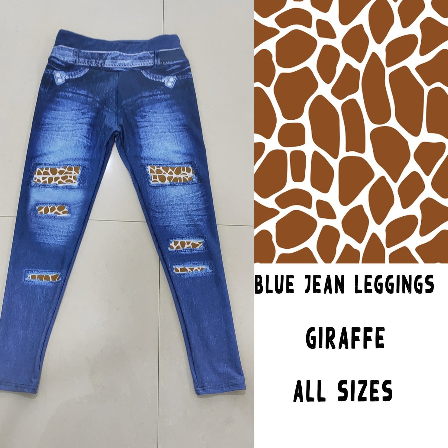 LEGGING JEAN RUN-GIRAFFE (ACTIVE BACK POCKETS) - Like A Duchess
