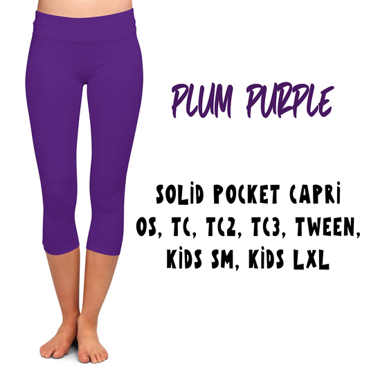SPC RUN-PLUM PURPLE- POCKET CAPRI- 2 OPTION - Like A Duchess