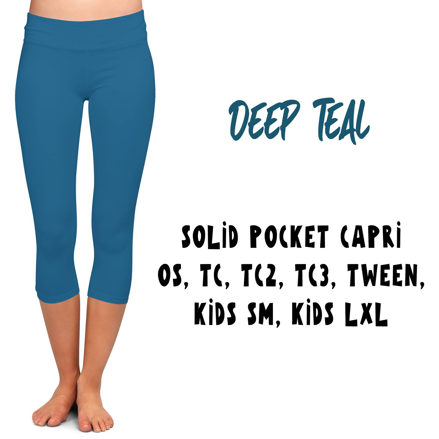 SPC RUN-TEAL- POCKET CAPRI- 2 OPTIONS - Like A Duchess