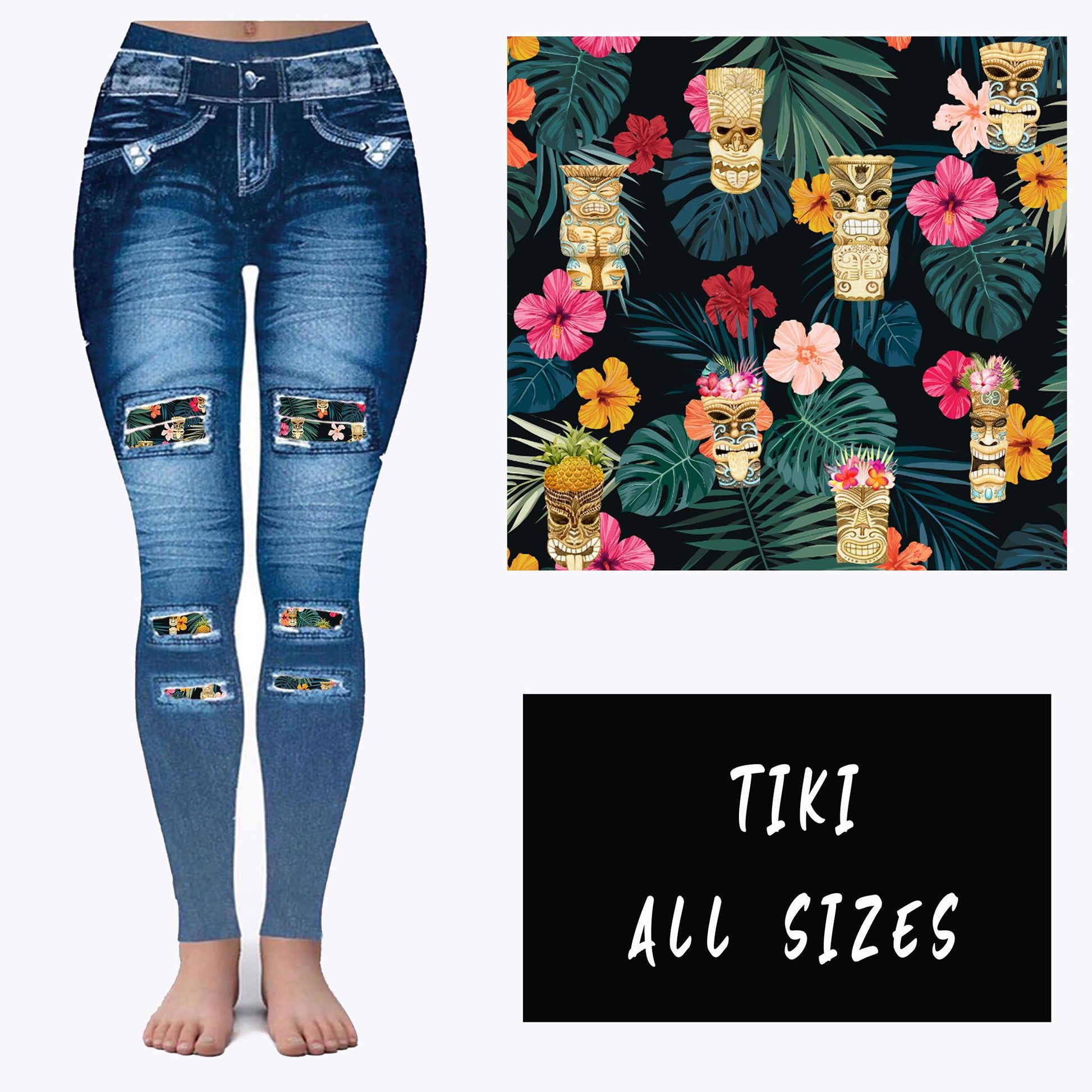 LEGGING JEAN RUN-TIKI (ACTIVE BACK POCKETS) - Like A Duchess