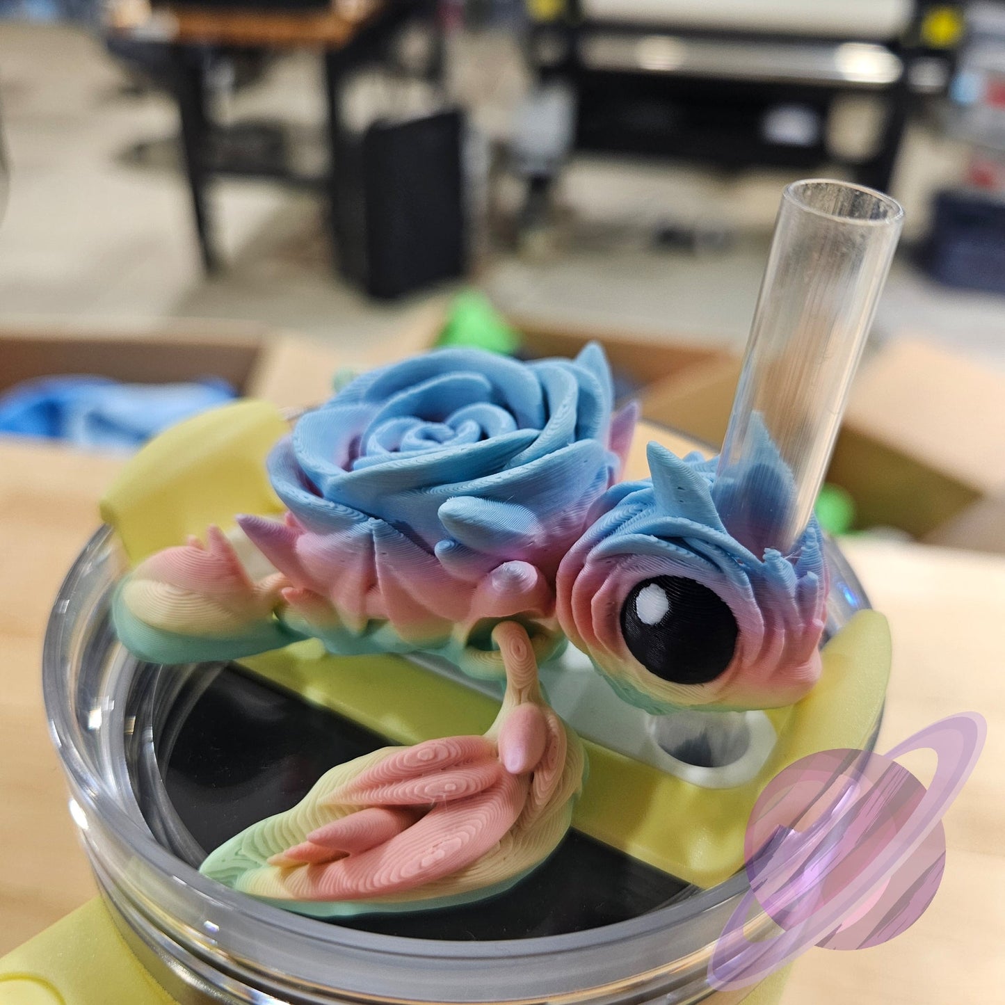 PASTEL ROSE TURTLE-3D PRINTED STRAW BUDDY - Like A Duchess