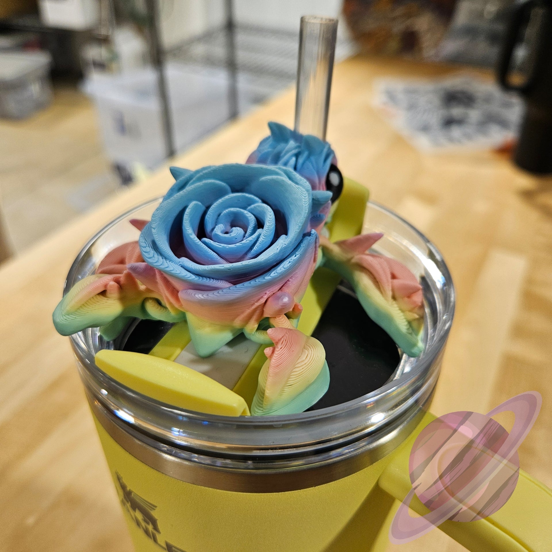 PASTEL ROSE TURTLE-3D PRINTED STRAW BUDDY - Like A Duchess