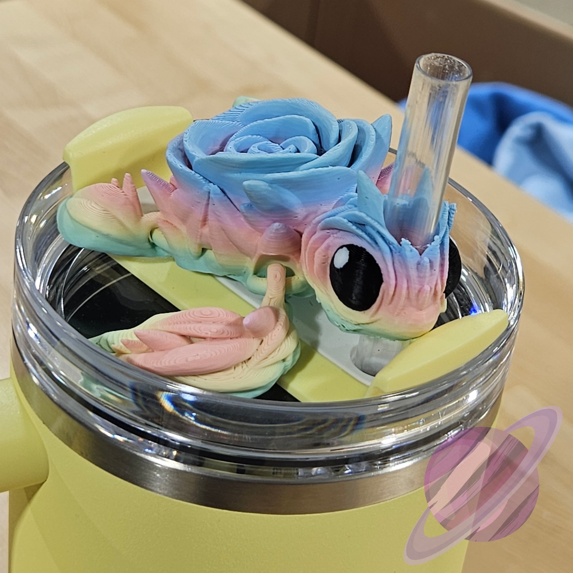 PASTEL ROSE TURTLE-3D PRINTED STRAW BUDDY - Like A Duchess