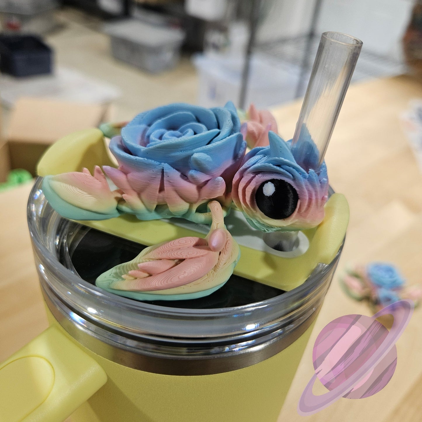 PASTEL ROSE TURTLE-3D PRINTED STRAW BUDDY - Like A Duchess