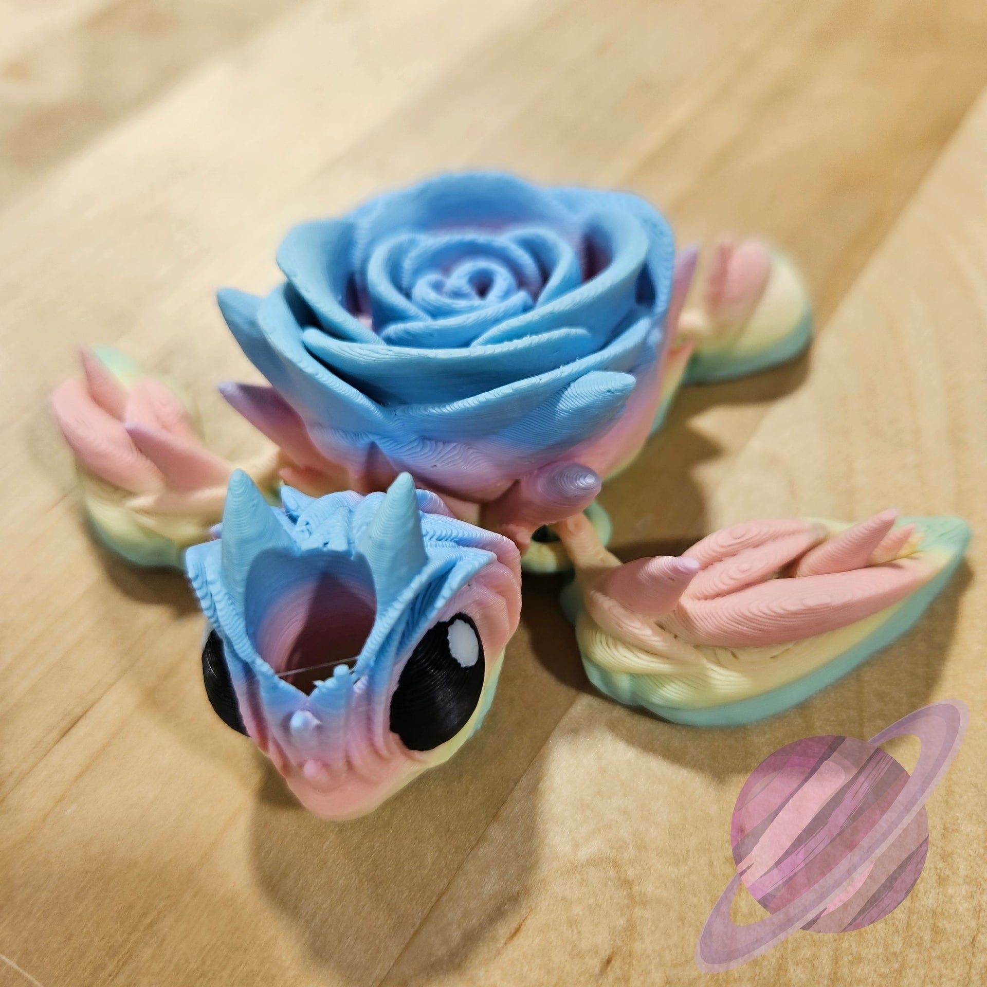 PASTEL ROSE TURTLE-3D PRINTED STRAW BUDDY - Like A Duchess